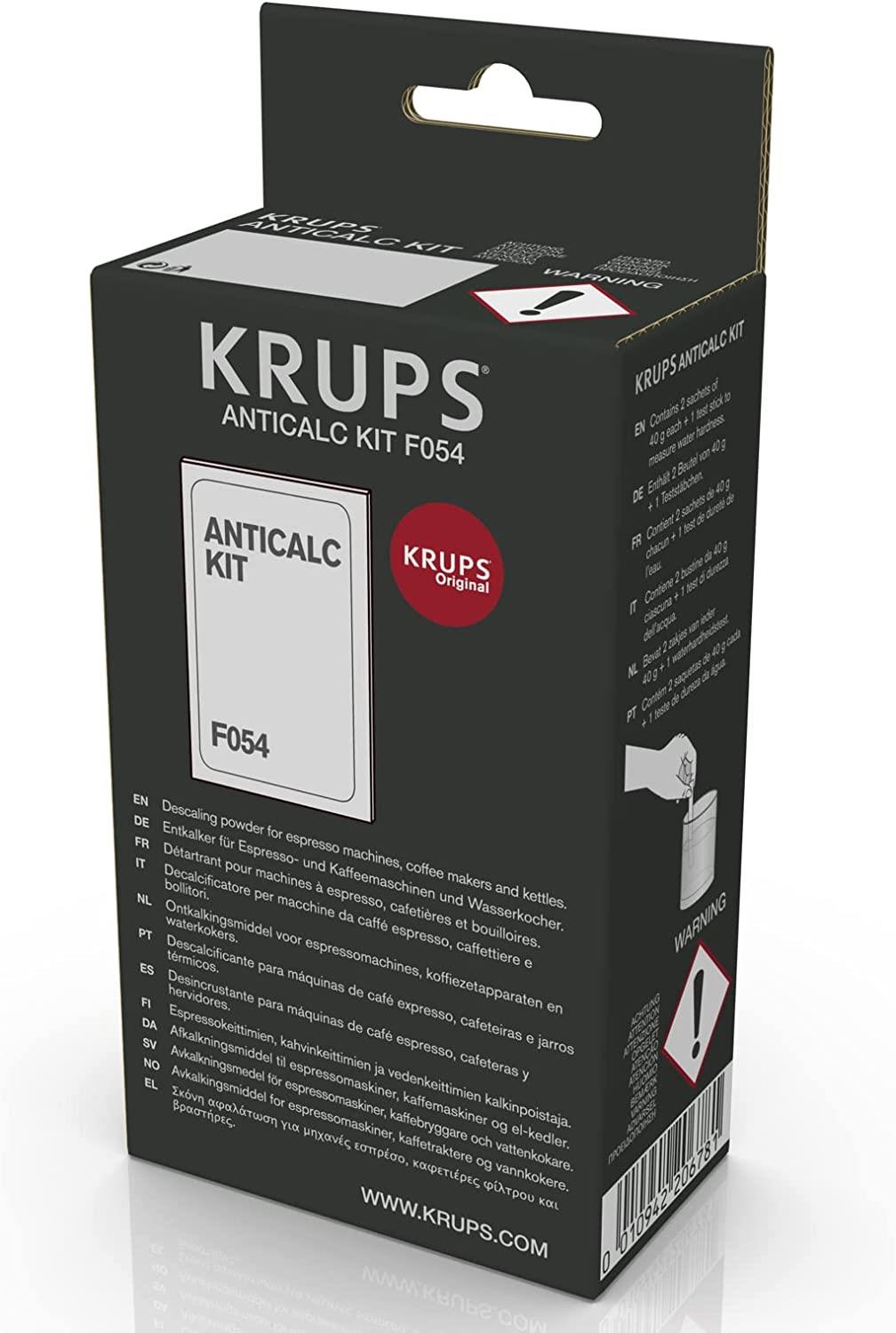 Krups 'F054' Type Coffee Machine, Espresso Machine & Kettle 'AntiCalc' Descaling Kit