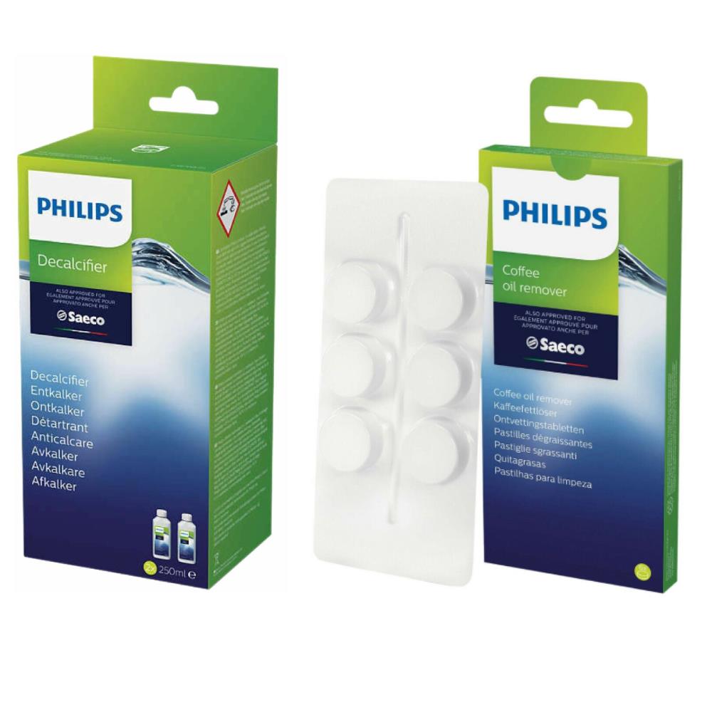 Philips Saeco Descaler & Cleaning Kit for Grind & Brew / Senseo Coffee Machines CA6704/10 CA6700/22