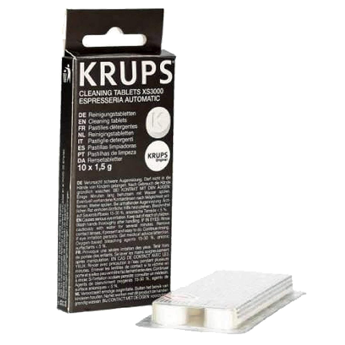 Krups XS300010 Cleaning Tablets for Espresseria Automatique Espresso Coffee Machine (1.5g x 10)